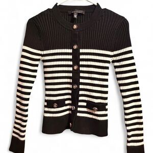 White House Black Market Women's Striped Cardigan